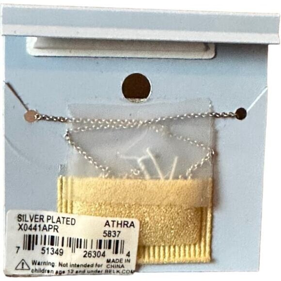 Belk Silverworks Silver Plated April Birthstone Necklace With Swarovski Elements - Picture 2 of 2